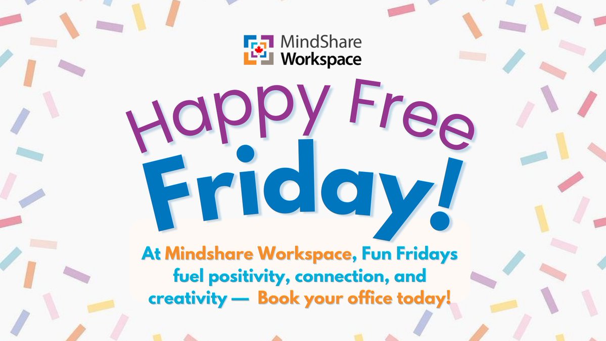 MindShareWork's tweet image. 👋 Say hello to #Free #Friday @MindShareWork Space!
Join us for a FREE coworking day packed with good coffee, better company &amp;amp; inspired thinking 💭
📍@erinmillstown
✨Limited summer offer | Rules apply
🗓️ Book your Friday now!
#Mississauga #Coworking 

@MindShareLearn