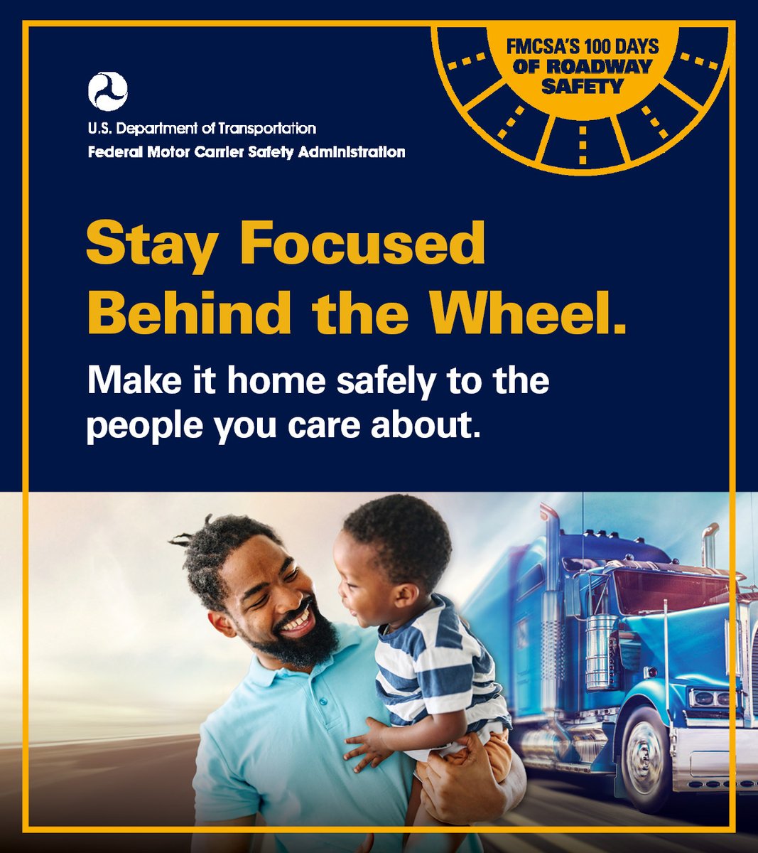 FMCSA's tweet image. As summer travel increases, so does the risk on our roads.
Whether you drive a commercial motor vehicle or a passenger car, staying focused behind the wheel is critical. Avoid distractions and help make the roads safer for everyone this season.
Learn more:…