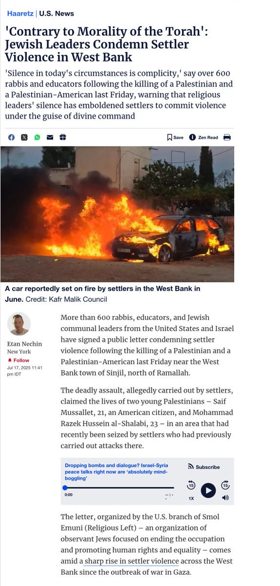 dr_alexharris's tweet image. ‘Contrary to Morality of the Torah’
600 Rabbis and educators, starting with Rabbi Blau of Yeshiva University, condemn settler violence