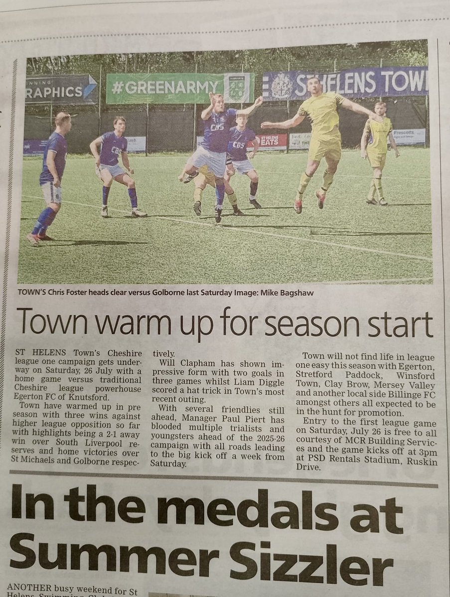 sthelenstownfc's tweet image. Av sed it once, av sed it a thousand times… Everything looks better in print!! @sthelensstar #TownTeam 🔵⚪️