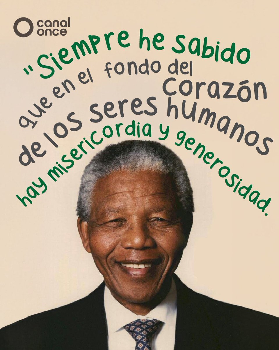 🇿🇦 Hoy celebramos el legado de #NelsonMandela. Nacido un 18 de julio de 1918, líder incansable en la lucha por la igualdad y la justicia.

Mandela nos enseñó que “nadie nace odiando... y si podemos aprender a odiar, también podemos aprender a amar”. 🫂

Su vida fue un ejemplo de