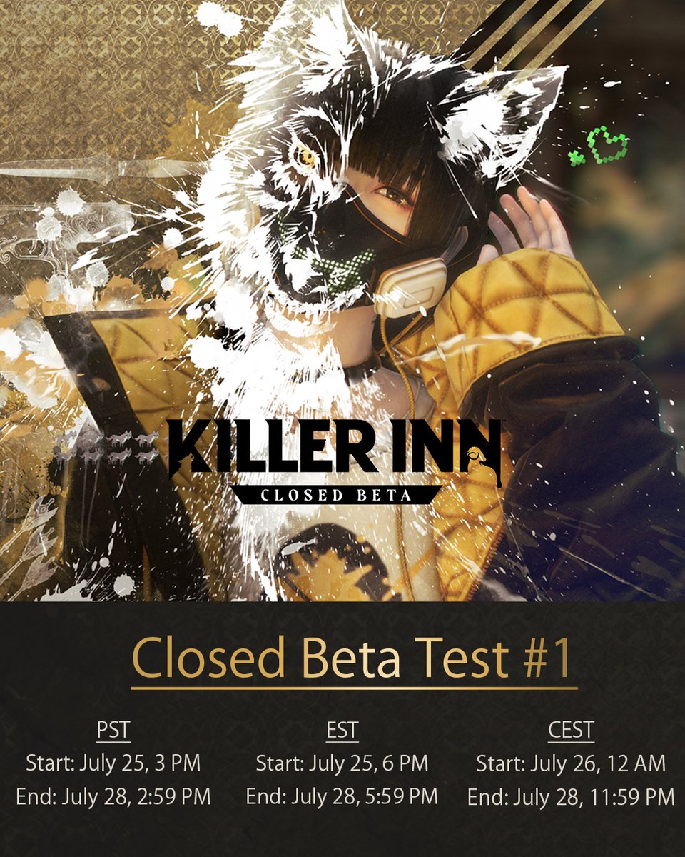 playkillerinn's tweet image. Thank you for your patience. The first #KILLERINN closed beta test is near.
Invitations will be sent out at random when the closed beta test begins.