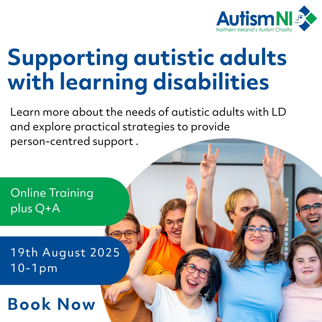 Supporting Autistic Adults with Learning Disabilities: Course for professionals and practitioners.
This course will equip you with the skills and confidence to provide tailored supports, helping your clients to thrive.
Visit: autismni.org/courses/suppor…