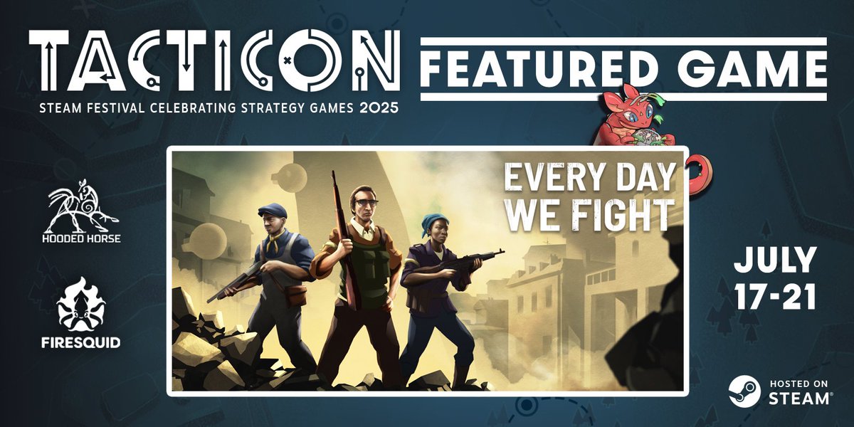 signalspacelab's tweet image. Every Day We Fight is part of Tacticon this weekend! If you've thought about getting your hands on it, now is a great time as our 35% launch discount is still going strong for a few more days!
Since we hit Early Access, we've updated the game with 4 large updates to address the…