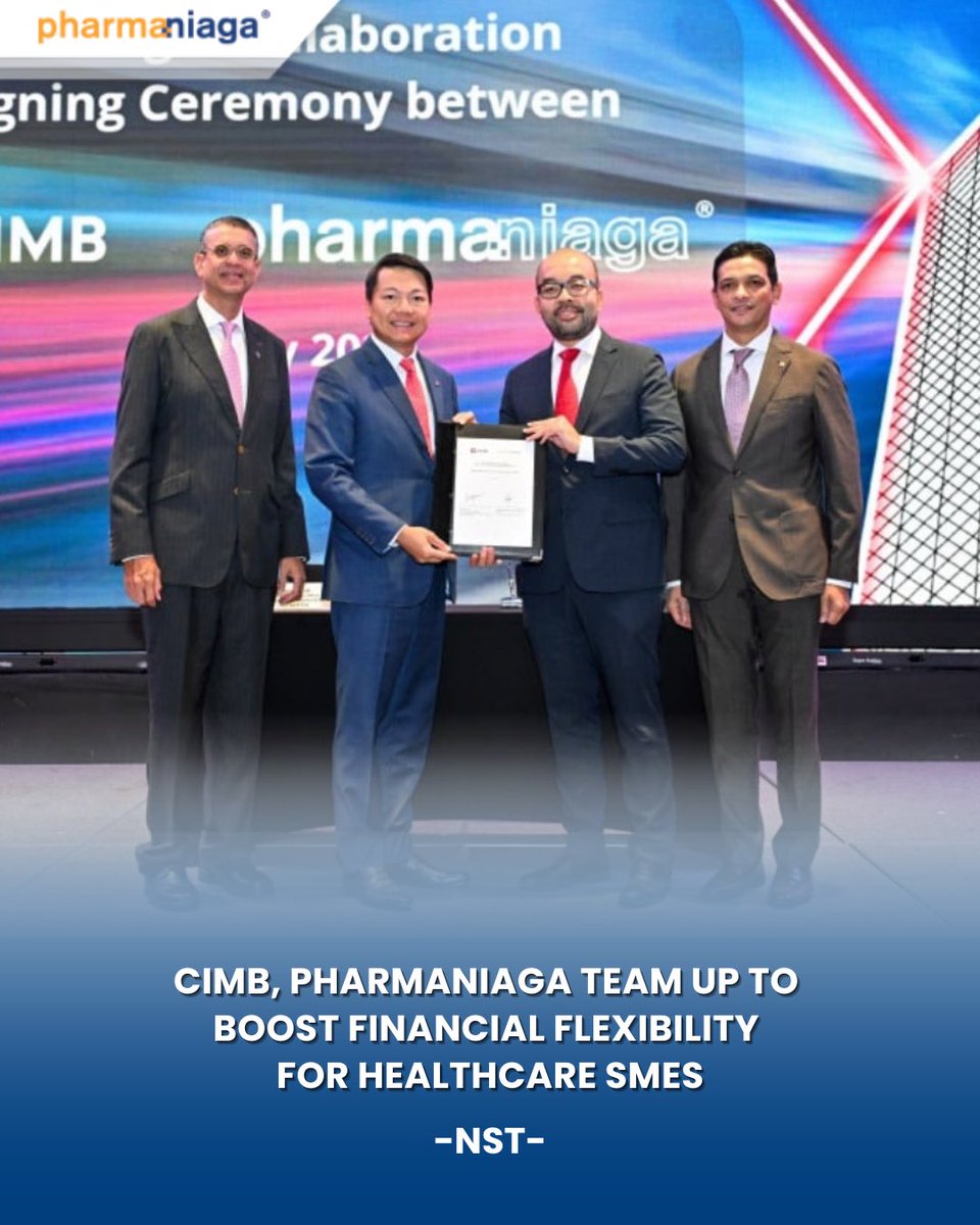 pharmaniaga_bhd's tweet photo. CIMB Bank Bhd has signed a collaboration agreement with Pharmaniaga Logistics Sdn Bhd, a wholly owned unit of Pharmaniaga Bhd (Pharmaniaga), https://t.co/F1WaBYLffi