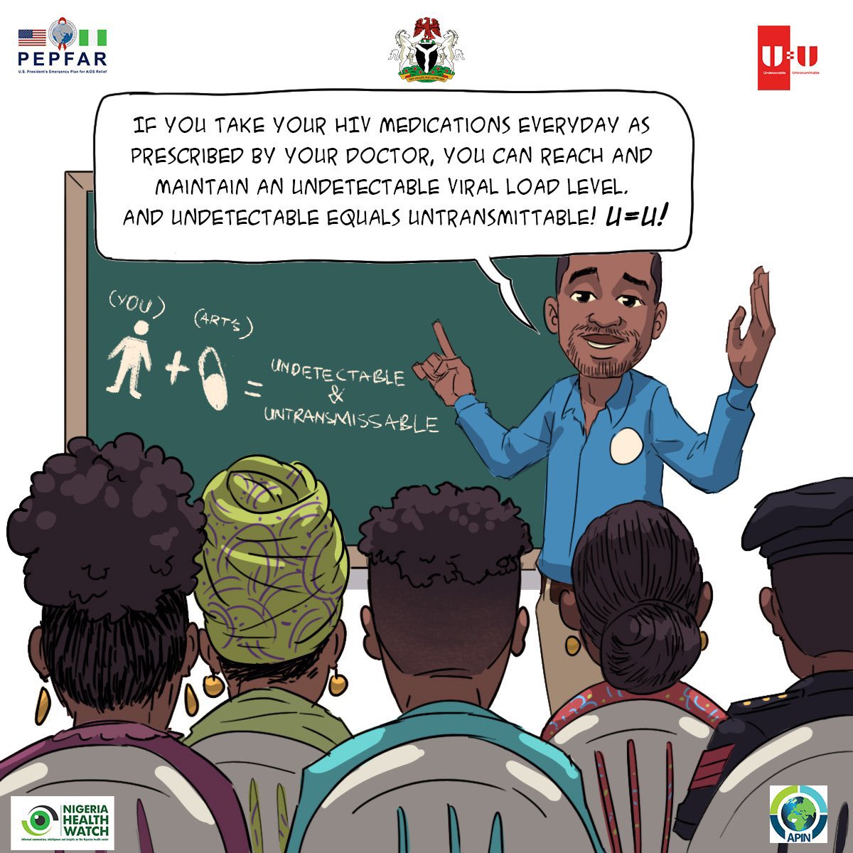 APINNigeria's tweet image. The picture is the caption!

Another friendly reminder that an undetectable viral load is possible if you take your HIV medications consistently, as prescribed by your doctor.

Why is this important? 

Because Undetectable equals Untransmittable (U=U). The more people who achieve…