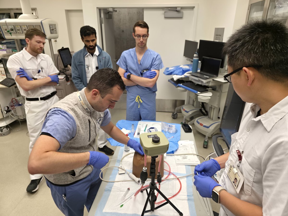 CCFcards's tweet image. Pericardiocenteses are a cornerstone of our training program. Day and night our fellows are performing these life-saving interventions under the careful instruction of @RanLeeMD and @AndrewHigginsMD! There is simply no experience like this.
@CleClinicHVTI @venumenon10
