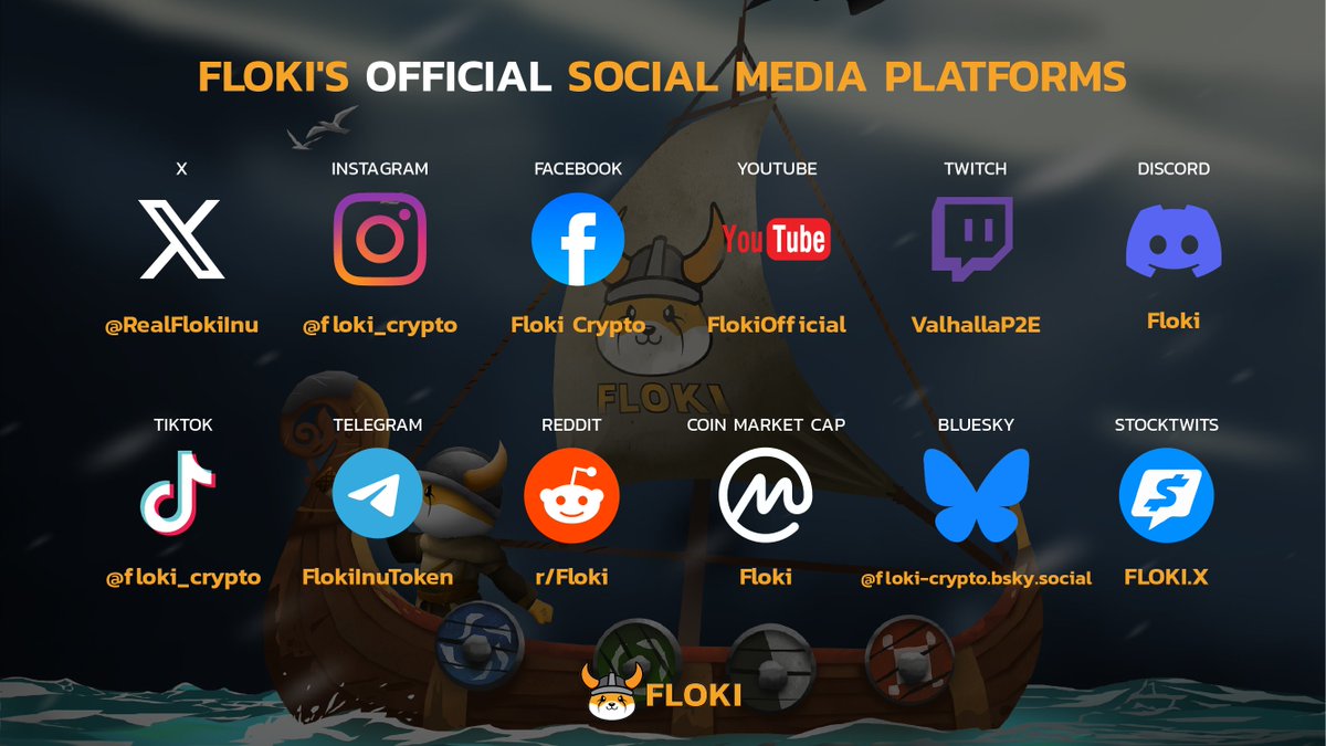 RealFlokiInu's tweet image. Floki's Official Social Media Platforms
Explore all our platforms for Flokish insights, lively discussions, and valuable updates straight from the Floki team.
Remember to always verify information through our official channels! 👇
Main socials:
🖤 X: x.com/RealFlokiInu
🖤…