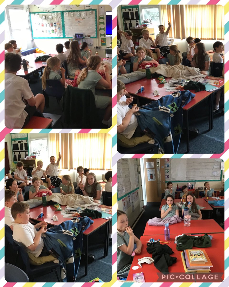 Y4 are enjoying their treat of movie afternoon and ice creams that they received for their fantastic attendance 💛💚
