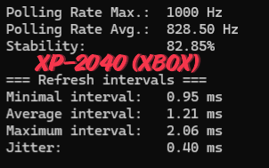 XPControllers's tweet image. Comparison between a few controllers, the tests were completed on my PC (decent build), using the same cable, clearing background ram and cache usage before doing the tests. 

1. Xbox XP-2040 high speed motherboard swapped series X/S controller (not overclocked).

2. Standard…
