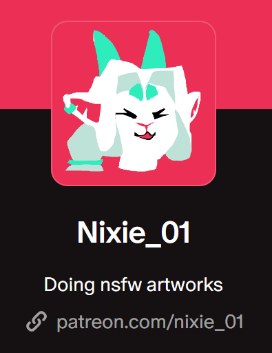 Nixie__01's tweet image. Hey peeps! if you like what I do and want to support me keep doing it, I'll be posting wips, sketches and exclusive alts in here as a little reward for those that sub!