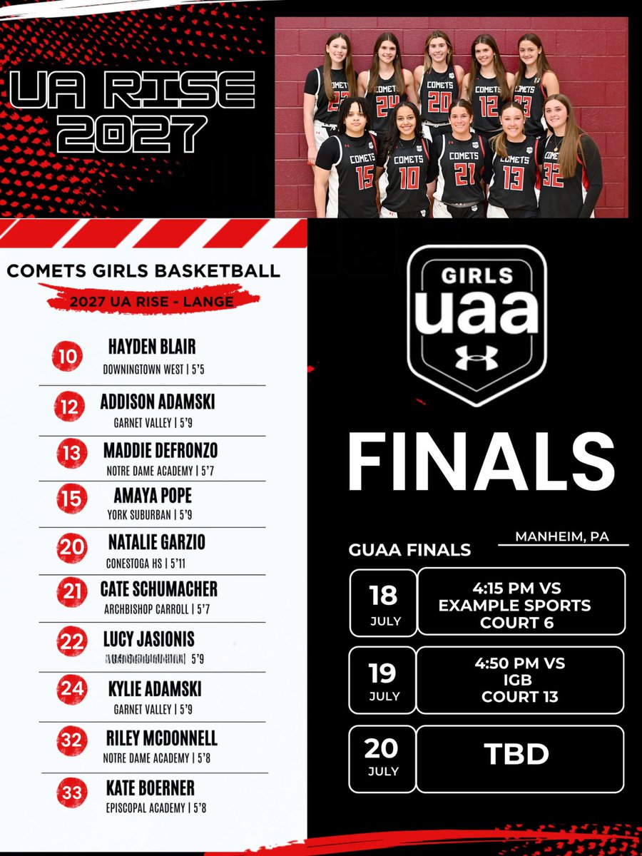 So excited to play with my team this weekend. Come check us out!! <a href="/CometsBallers/">Comets Basketball</a> <a href="/Carroll_GBball/">Archbishop Carroll Girls Basketball</a>