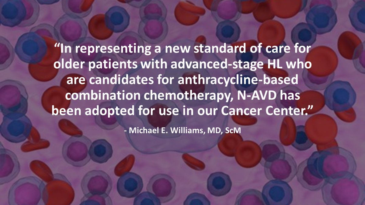 JWatch's tweet image. A New Standard Treatment for Older Individuals with Hodgkin Lymphoma
For patients aged ≥60 with advanced-stage disease, front-line nivolumab plus AVD chemotherapy yielded better outcomes than brentuximab vedotin plus AVD. jwat.ch/4nRYtv5
#lymphoma