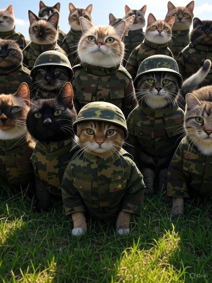 Lunea_in_HR's tweet image. L-am pus pe Grok sa imi faca o armata de pisici pentru ca … e vineri. 🤷🏻‍♀️ 
Acum ma intreb de ce pisicile portocalii sunt grase. 🤷🏻‍♀️
