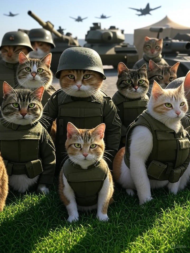 Lunea_in_HR's tweet image. L-am pus pe Grok sa imi faca o armata de pisici pentru ca … e vineri. 🤷🏻‍♀️ 
Acum ma intreb de ce pisicile portocalii sunt grase. 🤷🏻‍♀️