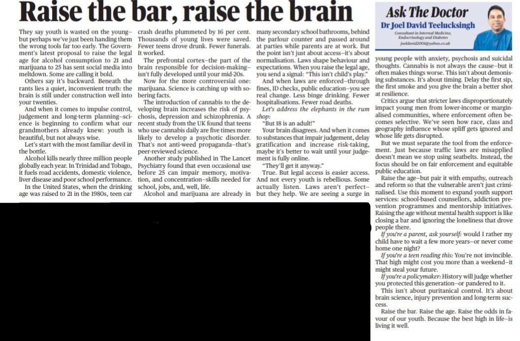 A nuanced discussion on raising the legal age of alcohol and marijuana use...