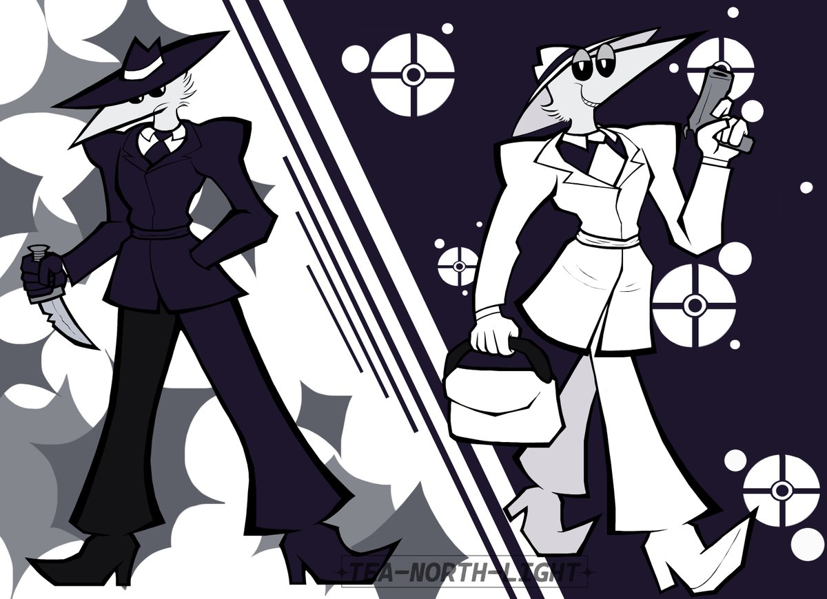 TeaNorthLight1's tweet image. โซ๏ธBlack Vs Whiteโช๏ธ
Finally got the hang of them in my style ^^
#SPYvsSPY