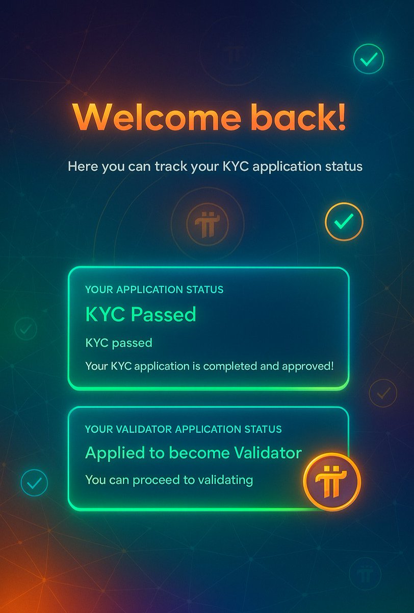 🚨 KYC Status Check – Are You In Yet? 🔍✅

Hey Pioneers! 🚀
We’ve seen more and more of you getting that KYC PASSED screen like this one! 🔥
It means you’re one step closer to full Mainnet migration and Validator status. 🛠️

🔐 Have YOU passed your KYC yet?
📤 Drop a 💬 YES if