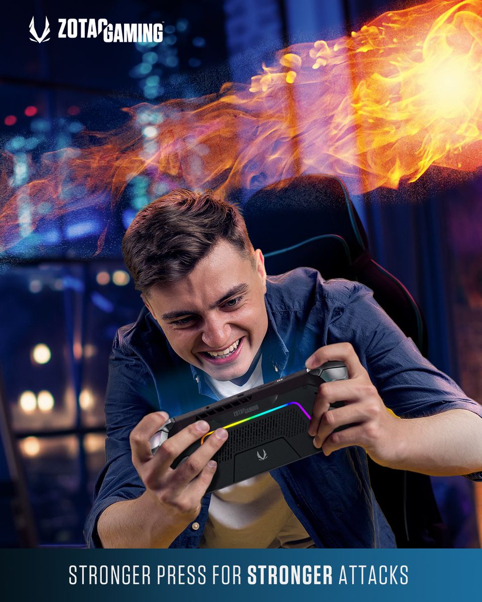 Hier ist noch ein kleiner Tipp für deine nächste Gaming-Session am Wochenende:

Je härter du drückst, desto härter sind die Attacken! 😎

#ZOTAC #GamingisLife #Handheld #ZOTACGAMINGZONE