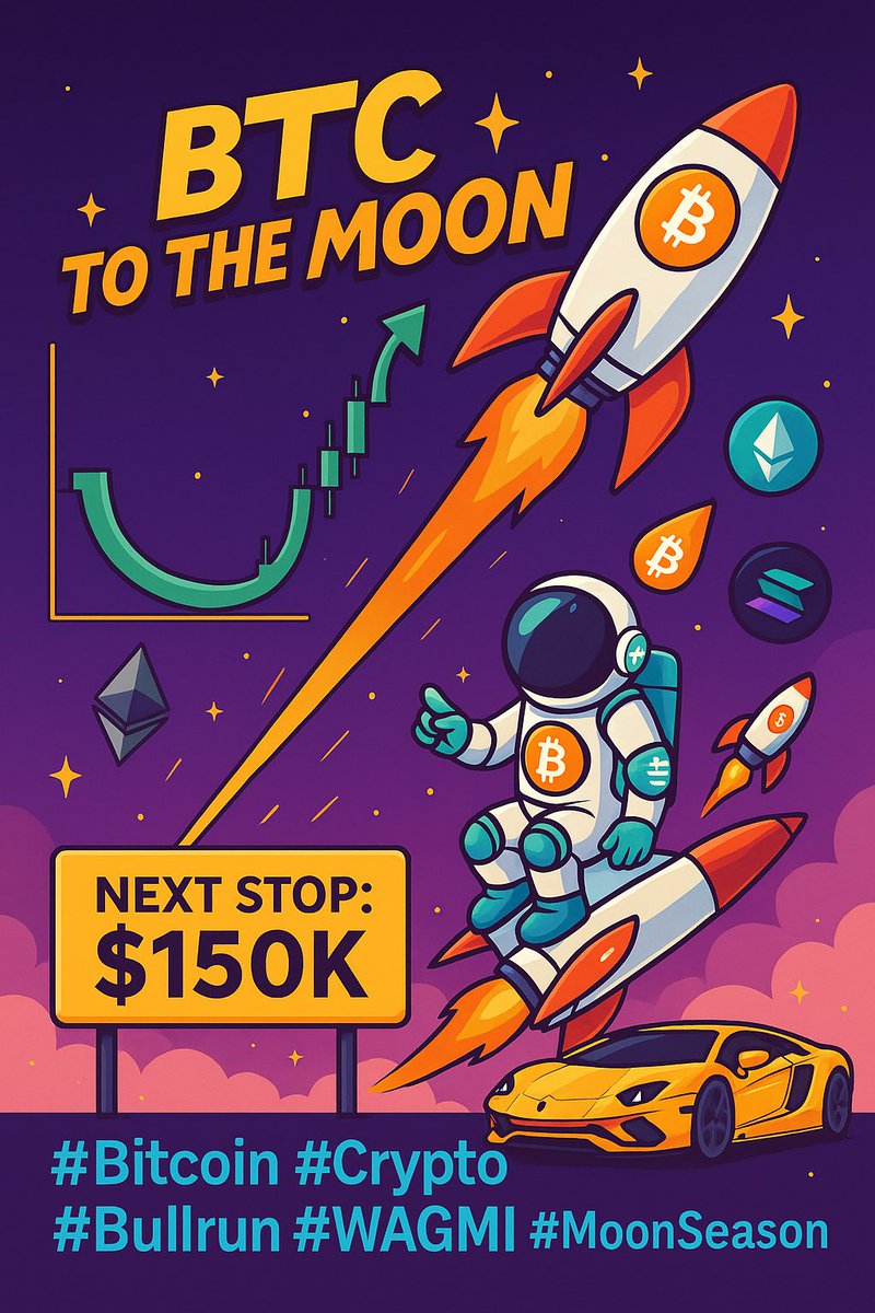 BTC IS GOING FULL SEND 🚀
ETH WAKING UP 😴💥
ALTS EXPLODING 🌋

ETFs printing, whales buying, retail fomo’ing.

This is not a drill.

🚀 Next stop: $150K