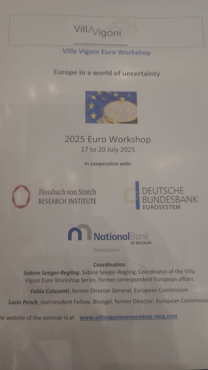 MPeronaci's tweet image. Honored to take part in the #euroworkshop2025 in the wonderful setting of @Villa_Vigoni
These challanging times demand defence readiness, social & political awareness, increased spending and a capable defence industry. For this reason, we need NATO & EU to work closely togheter