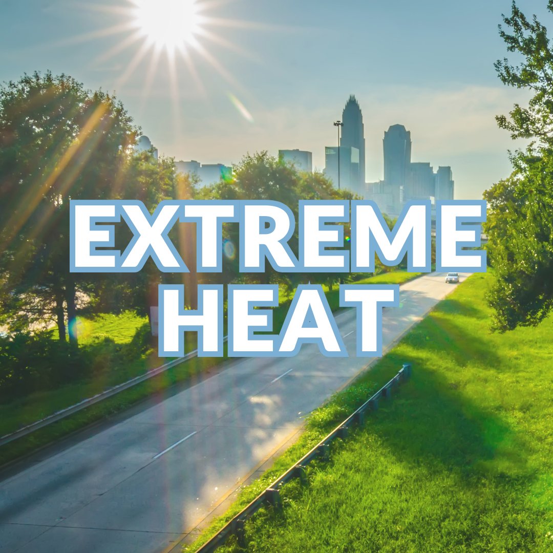 Extreme heat resources are available to help neighbors stay cool: meck.co/4nTTJF5

Options include:
- Roof Above Day, Block Love Charlotte’s Day Services and The Relatives on Ramp for those experiencing unsheltered homelessness;
- Park and Rec;
- <a href="/cmlibrary/">Charlotte Mecklenburg Library</a> locations.