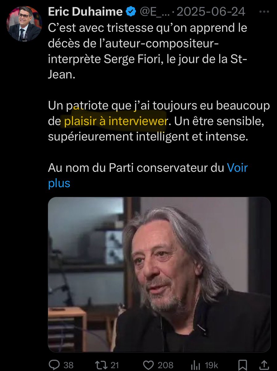 DoomDumas's tweet image. Allô "l'influenceur" @Jimlegare!
Ton chef, @E_Duhaime, a supposément menti sur Serge Fiori. Il ne l'aurait pas interviewé... Demande lui? Il nous répond pas, même si posté le lien prendrait 2 sec…
PS merci de t'en prendre aux boomers!! 🖕🖕🖕🖕🖕🖕