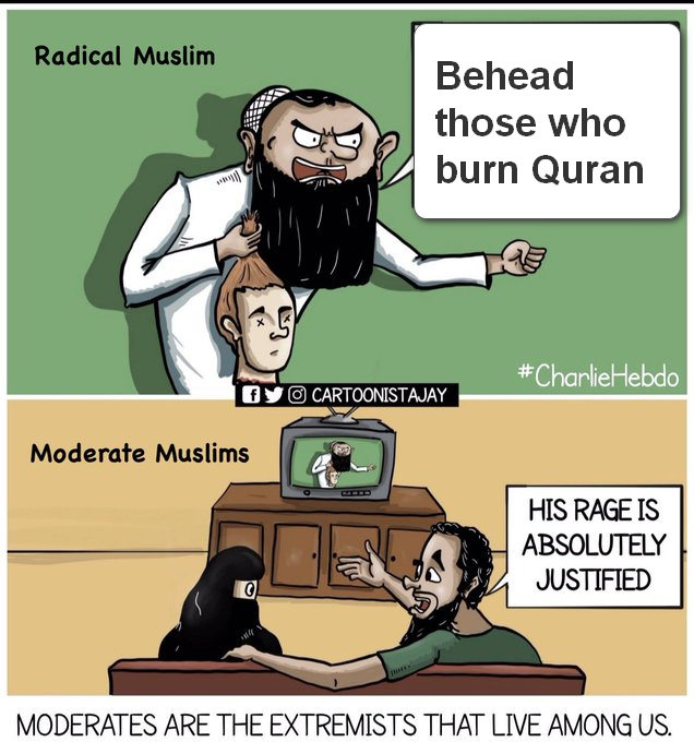 Ongelma on islam.

Ei radikaali-islam, ei ääri-islam, ei ekstretismi-islam, ei "mutta on maltillisiakin muslimeja, joista suurin osa rakastaa rauhaa". Nämä ns. "maltilliset muslimit" mahdollistavat niiden "ääriainesten", "radikaalien" terroristien - jotka pohjaavat aikeensa