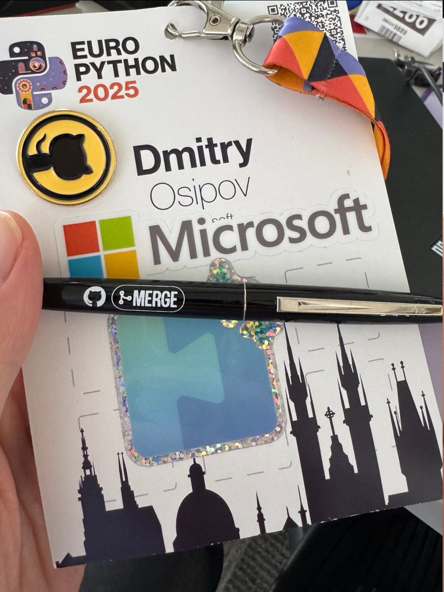 emoXcoder's tweet image. Went to #EuroPython, got some swag of my own company 😹