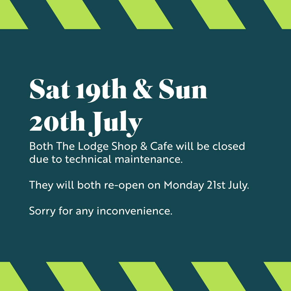 Saturday 19th and Sunday 20th both The Lodge Shop and Cafe will be closed.

We hope you will enjoy our reserve.