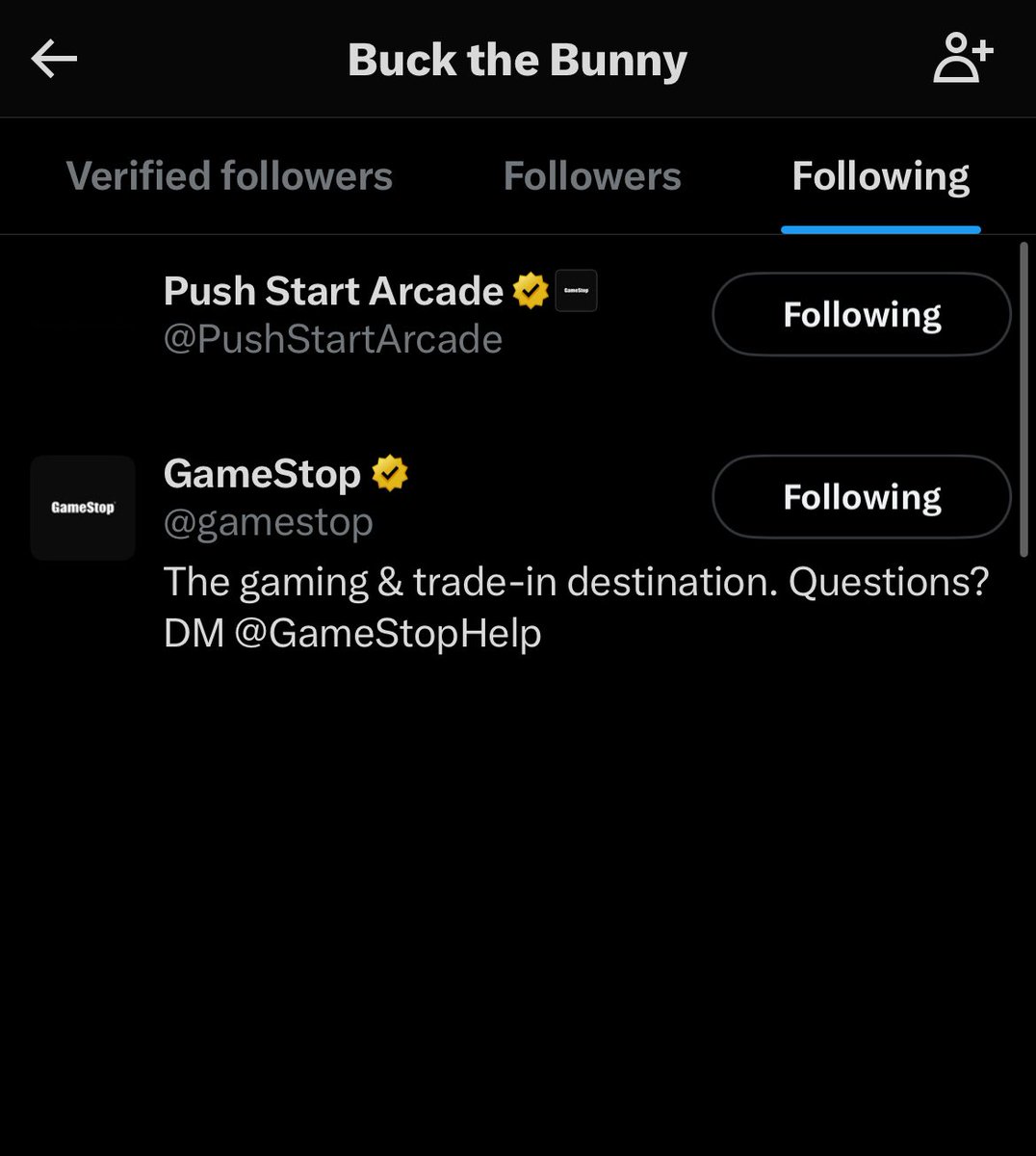 lorrdfarquaadd's tweet image. Buck stopped following greg and started following @PushStartArcade 🤔🧐