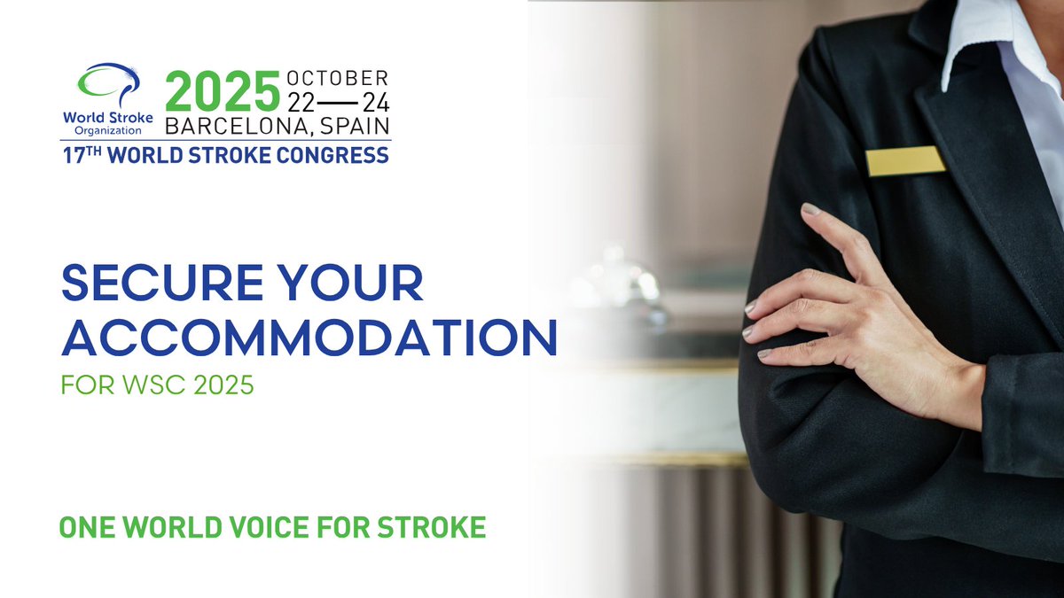 WorldStrokeOrg's tweet image. Have you booked a room for #WSC2025? 🏨

Let us help you book your stay in Barcelona. Using our accommodation partner, Kenes Group, you will be able to choose from a wide variety of hotel offers for the best rates. Not only that, but you would also receive personal assistance…