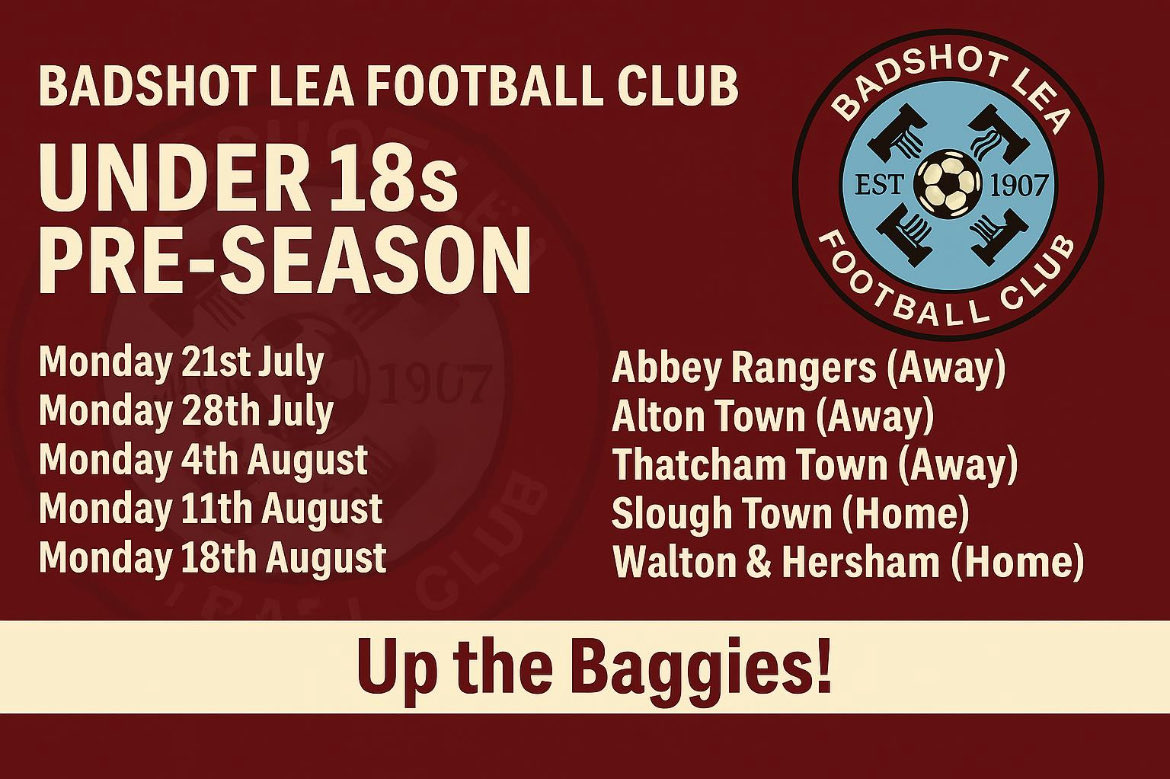 Badshot Lea U18s (@blfcu18s) on Twitter photo Come and support our new line up of young Baggies in pre-season!
<a href="/BLFC1907/">Badshot Lea FC</a> 
<a href="/BadshotLeaColts/">Badshot Lea Youth & Colts FC</a> Come and support our new line up of young Baggies in pre-season!
<a href="/BLFC1907/">Badshot Lea FC</a> 
<a href="/BadshotLeaColts/">Badshot Lea Youth & Colts FC</a>