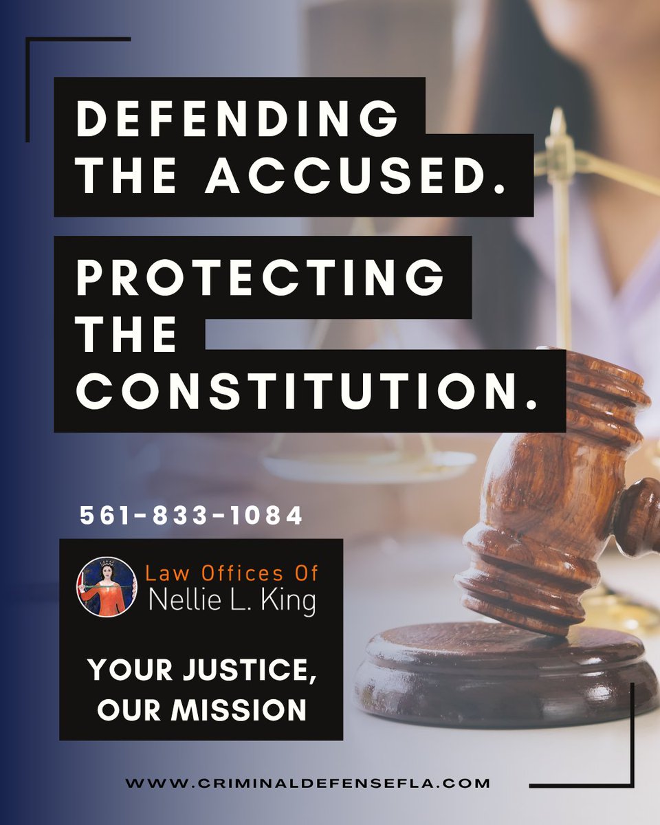 As a criminal defense attorney, Nellie L. King fights for rights &amp; challenges injustice. She defends every client with compassion &amp; integrity, ensuring all are treated with dignity. 

🔗 Learn more: criminaldefensefla.com

#CriminalDefense #JusticeWithCompassion #NellieKingLaw