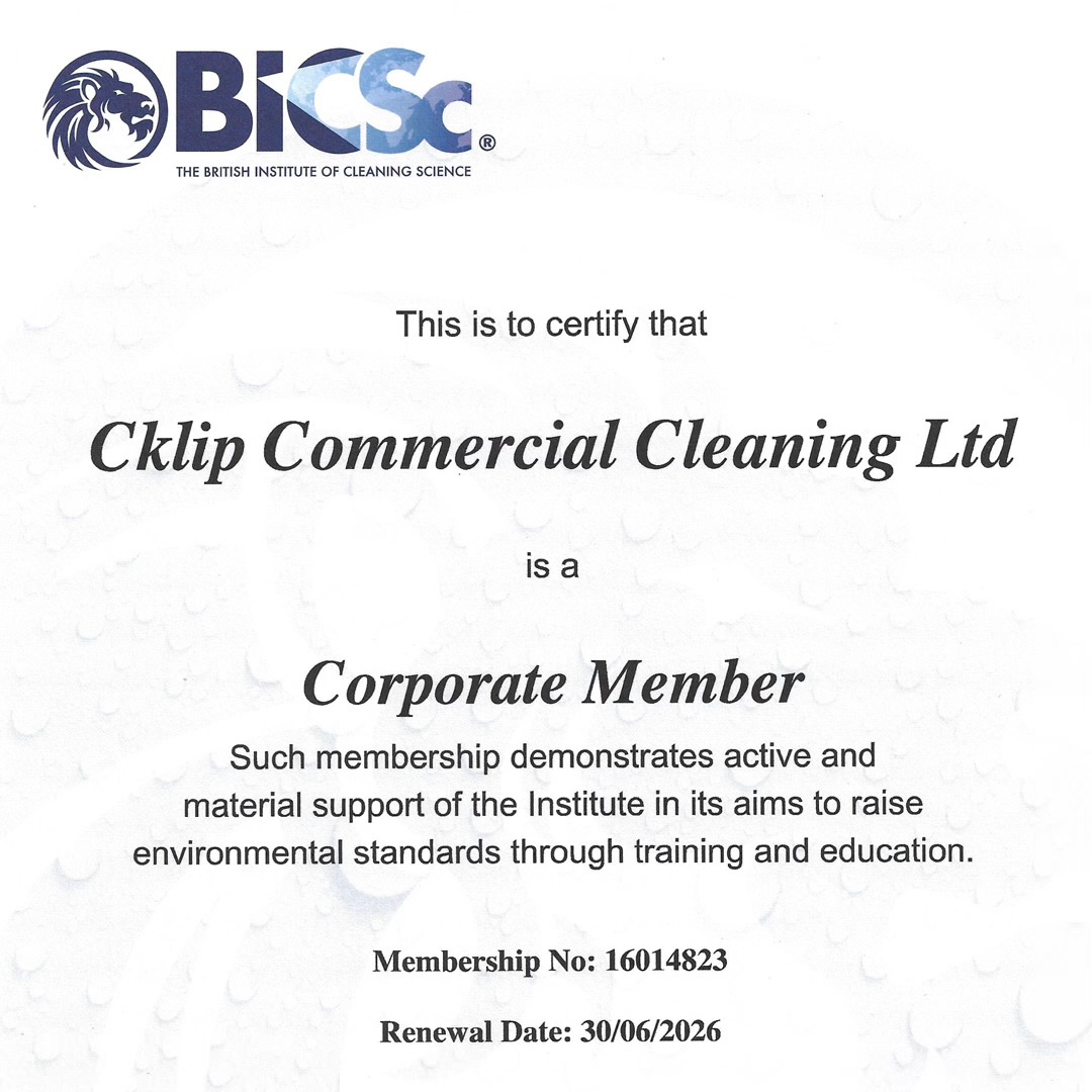 cklipltd's tweet image. We’re proud to receive our renewed BICSc Certificate, marking another year as an official corporate member. This reflects our ongoing commitment to the highest cleaning standards and excellence in the industry. #BICSc #TeamCklip