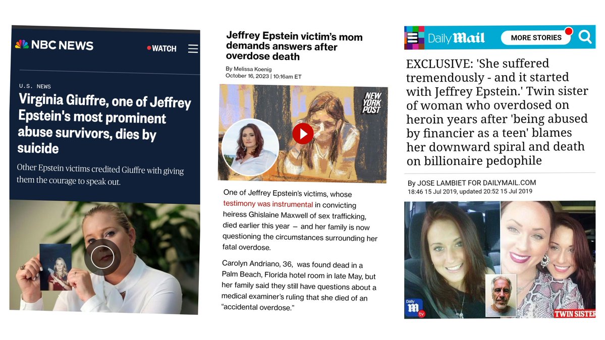 TheReportX's tweet image. J.P. Morgan paid $290 million to victims for a “hoax”… The Queen of England spent £12 million in settlements for a “hoax”… Epstein supposedly committed suicide just for a “hoax”… Ghislaine Maxwell is serving 20 years in prison for a “hoax”… Two victims — Leigh Patrick and…