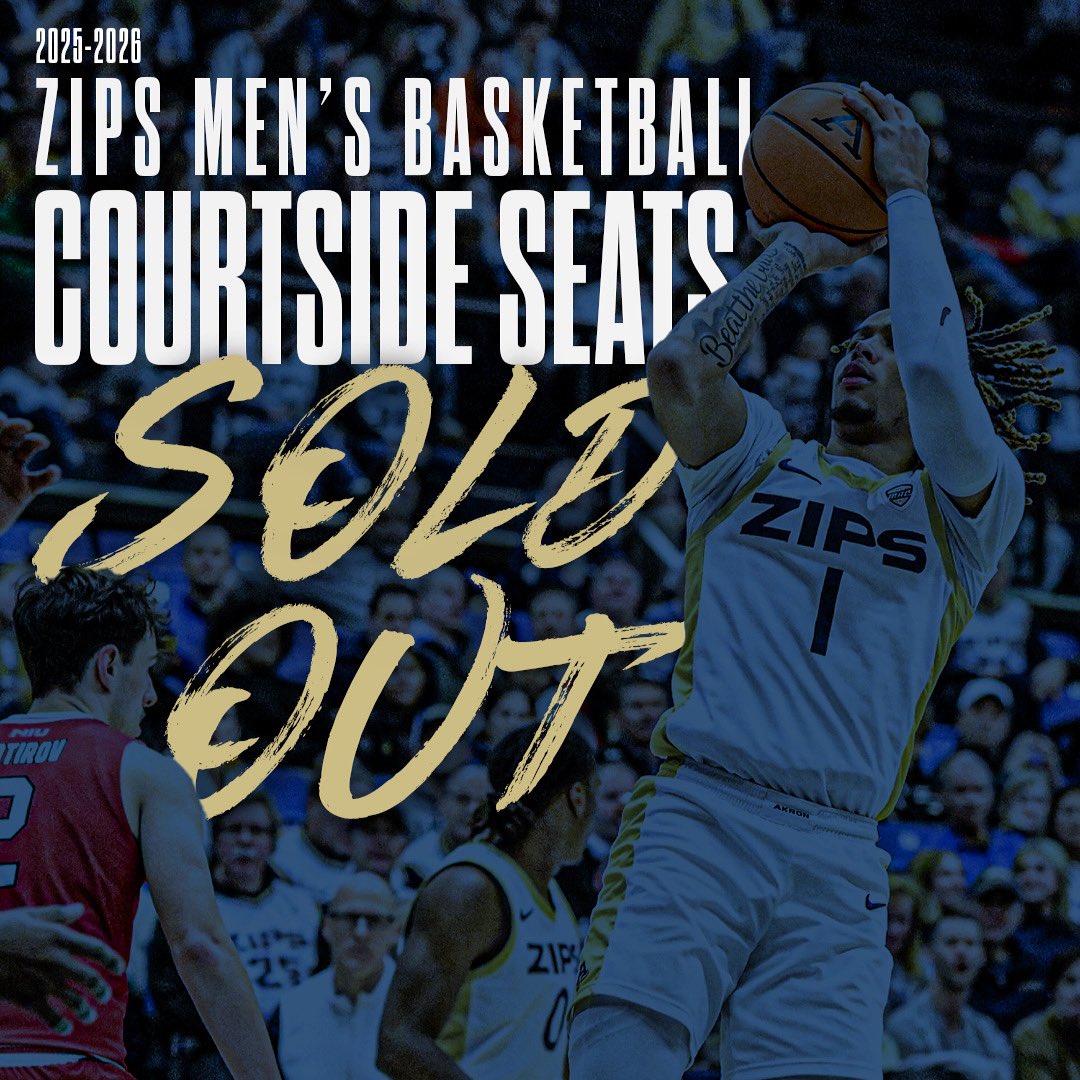 Zips Athletic Club (@zipsathclub) on Twitter photo The JAR. Is. Coming. Alive. π€π₯
<a href="/ZipsMBB/">Akron Zips MBB</a> COURTSIDE SEATS for the 25-26 season? GONE. SOLD OUT. And weβre just getting started.
Season ποΈβs are flying β donβt wait. π Call the Akron Athletics Ticket Office NOW: 888-992-5766πLetβs pack the JAR
#GoZips | #MakeTheClimb | π¦ The JAR. Is. Coming. Alive. π€π₯
<a href="/ZipsMBB/">Akron Zips MBB</a> COURTSIDE SEATS for the 25-26 season? GONE. SOLD OUT. And weβre just getting started.
Season ποΈβs are flying β donβt wait. π Call the Akron Athletics Ticket Office NOW: 888-992-5766πLetβs pack the JAR
#GoZips | #MakeTheClimb | π¦