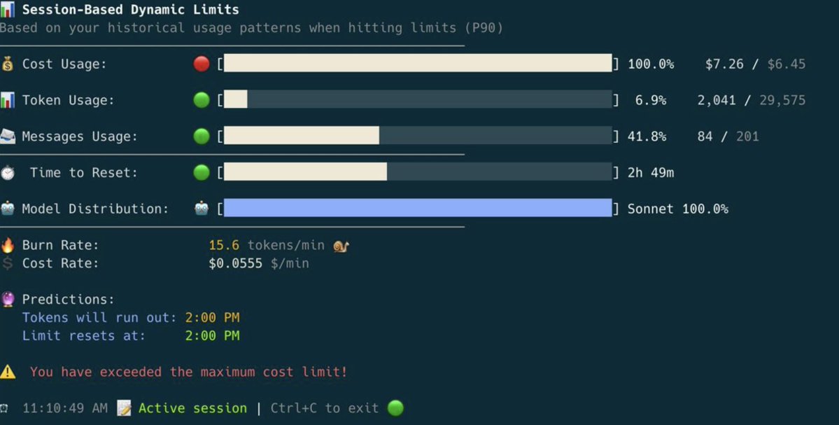 BobbyFlowState's tweet image. Hit Claude Code usage limit today - I'm on Claude Pro ($20/hr) btw.
I just switched to cursor, which is also $20/month until the limit reset... Not an ideal long term solution, but worked for today.