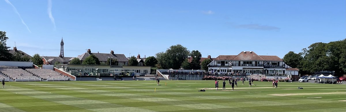 Cracking the flags at Blackpool CC.