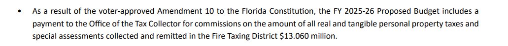 The decision by Tax Collector <a href="/darielfernandez/">Dariel Fernandez</a> to use his state authority to retain 2% of the county's property-tax revenue means a $13M hit to the Fire Rescue budget. (Miami-Dade has a dedicated MDFR property tax). Fernandez says using $$ to fix mess at DMV offices he inherited