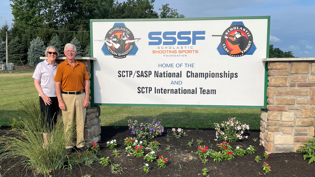 MidwayUSA's tweet image. Larry and Brenda Potterfield at the 2025 SCTP/SASP National Championships in Marengo, Ohio.