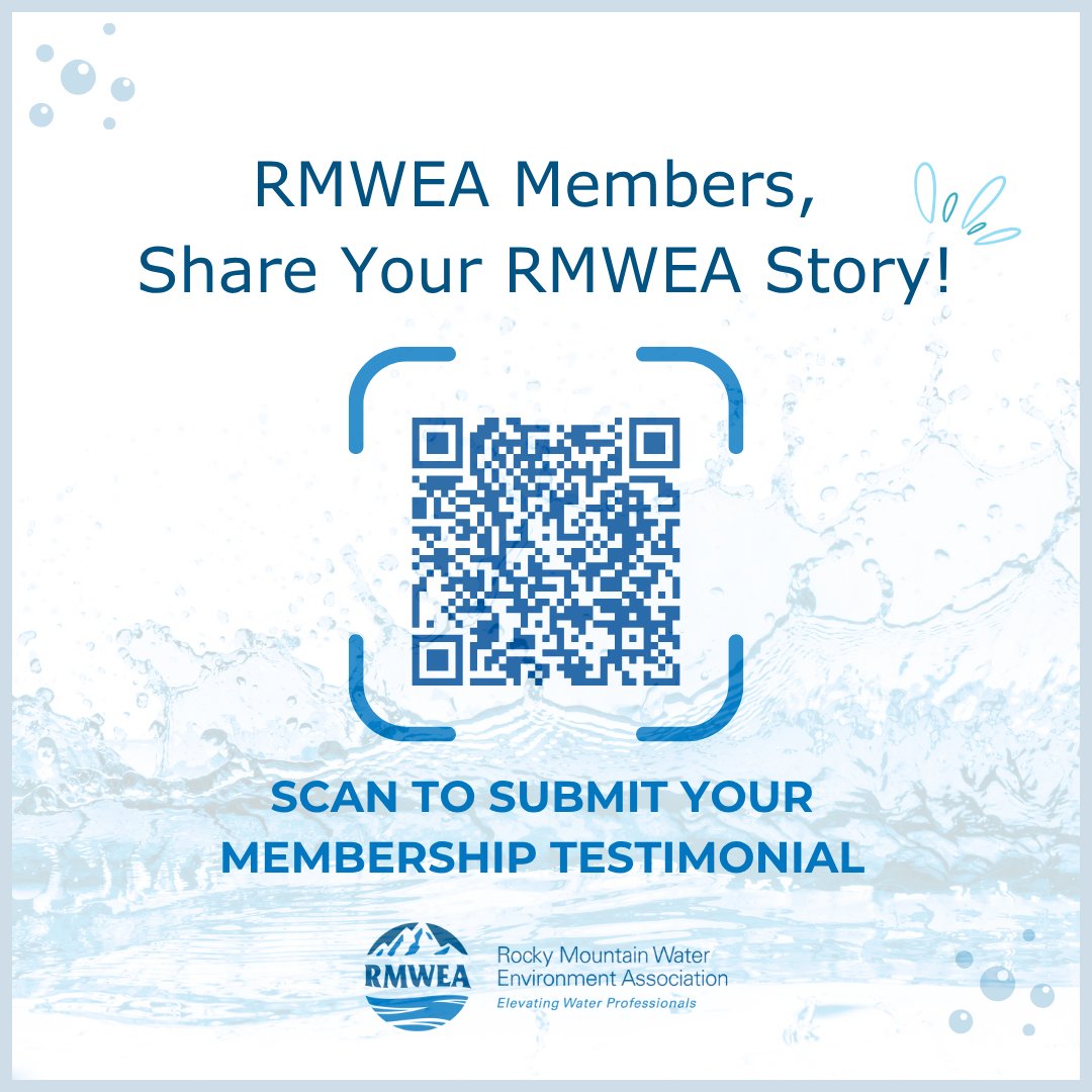 We want to hear from YOU! 
How has RMWEA impacted your career, connections, or passion for water? 
Submit your member testimonial today! bit.ly/3YtDcg3