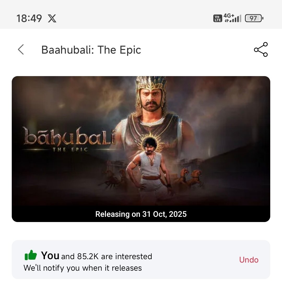 Goutham (@goutham4098) on Twitter photo HYPE IS HYPING ⚡⚡⚡⚡⚡
85K+ Marked Their Interest On <a href="/bookmyshow/">BookMyShow</a> 🔥🔥🔥🔥🔥
#Prabhas || #BaahubaliTheEpic HYPE IS HYPING ⚡⚡⚡⚡⚡
85K+ Marked Their Interest On <a href="/bookmyshow/">BookMyShow</a> 🔥🔥🔥🔥🔥
#Prabhas || #BaahubaliTheEpic