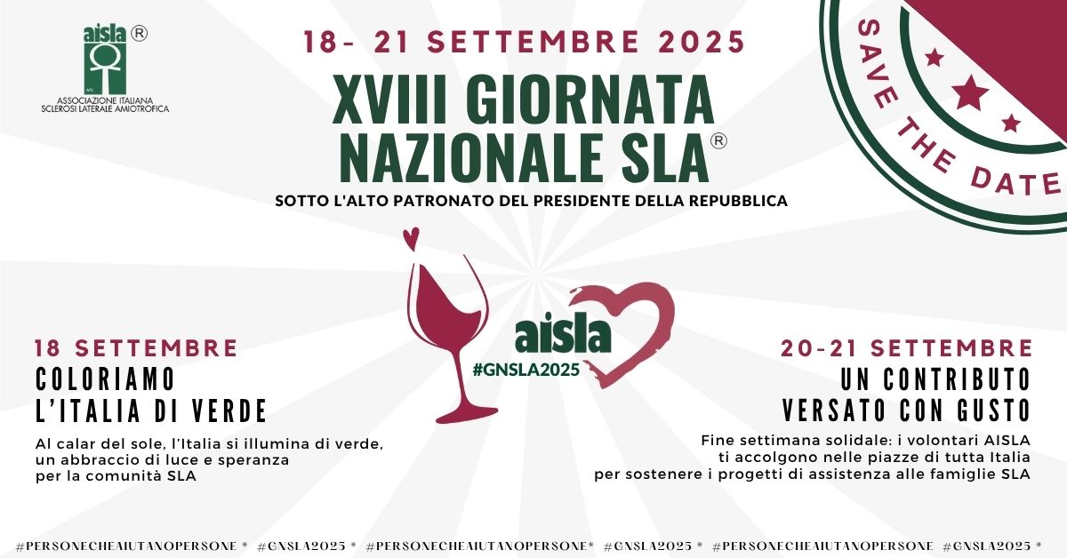 💚 -2 mesi al 18 settembre: per la prima volta la #GiornataNazionaleSLA è riconosciuta dallo Stato.
Un segno di civiltà, nato dalla voce di chi non ha mai smesso di farsi sentire.
La SLA non si affronta da soli.
aisla.it/la-giornata-na…
#GNSLA2025