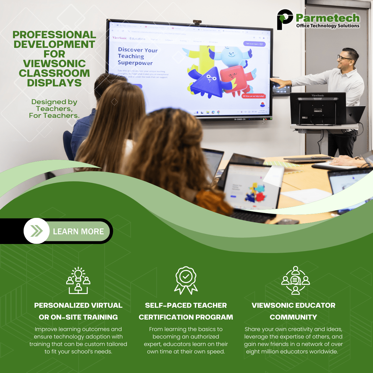 Parmetech Inc. (@parmetech) on Twitter photo Arm your teachers with the knowledge and skills to effectively leverage their <a href="/ViewSonic/">ViewSonic</a> classroom IFPs!
π² Get the most ROI from your technology
π Stay ahead of the curve
πββοΈ Engage students
π Boost student achievement
π©βπ« Empower educators
Learn moreπ hubs.ly/Q03h30pL0 Arm your teachers with the knowledge and skills to effectively leverage their <a href="/ViewSonic/">ViewSonic</a> classroom IFPs!
π² Get the most ROI from your technology
π Stay ahead of the curve
πββοΈ Engage students
π Boost student achievement
π©βπ« Empower educators
Learn moreπ hubs.ly/Q03h30pL0