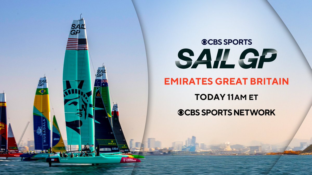 CBSSportsNet's tweet image. A weekend of @SailGP on CBS Sports Network begins TODAY at 11 AM ET ⛵️