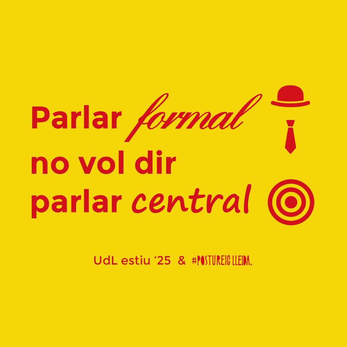 Postureig de Lleida (@postureiglleida) on Twitter photo Ahir xarrant sobre el català a les xarxes dins del curs de la <a href="/uestiu/">Univ. d'Estiu UdL</a> de la <a href="/UdL_info/">Universitat de Lleida (UdL)</a>, va caure aquesta frase lapidària: Parlar formal no vol dir parlar central!
Aquí lo logo per samarretes 😂✊
<a href="/annaumatell/">Anna Aumatell</a> <a href="/eliietaa/">Èlia Fernández Belchi ☀️</a> <a href="/pauetvidal/">Pau Vidal</a> <a href="/laeqti/">Laia Cutillas i Alberich</a> <a href="/espaimacia/">Espai Macià</a> #Correllengua2025 Ahir xarrant sobre el català a les xarxes dins del curs de la <a href="/uestiu/">Univ. d'Estiu UdL</a> de la <a href="/UdL_info/">Universitat de Lleida (UdL)</a>, va caure aquesta frase lapidària: Parlar formal no vol dir parlar central!
Aquí lo logo per samarretes 😂✊
<a href="/annaumatell/">Anna Aumatell</a> <a href="/eliietaa/">Èlia Fernández Belchi ☀️</a> <a href="/pauetvidal/">Pau Vidal</a> <a href="/laeqti/">Laia Cutillas i Alberich</a> <a href="/espaimacia/">Espai Macià</a> #Correllengua2025