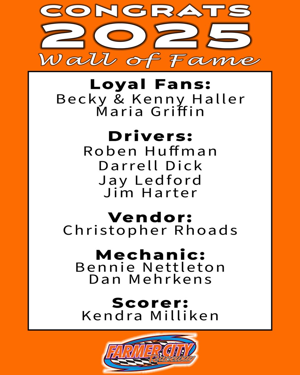 Farmer City Raceway (@farmercityracin) on Twitter photo 15𝙩𝙝 𝙅𝙧 𝙆𝙞𝙢𝙡𝙚𝙧 𝙈𝙚𝙢𝙤𝙧𝙞𝙖𝙡: BIG night at the Farm!! The <a href="/MARSDirtRacing/">MARS Championship Series</a> comes to town tonight for one the best nights of the year! Great close to the Dewitt County Fair and celebration of the 2025 Wall of Fame inductees!!
#FridayNightLights!! 15𝙩𝙝 𝙅𝙧 𝙆𝙞𝙢𝙡𝙚𝙧 𝙈𝙚𝙢𝙤𝙧𝙞𝙖𝙡: BIG night at the Farm!! The <a href="/MARSDirtRacing/">MARS Championship Series</a> comes to town tonight for one the best nights of the year! Great close to the Dewitt County Fair and celebration of the 2025 Wall of Fame inductees!!
#FridayNightLights!!