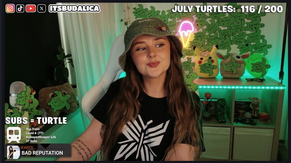 I LIKE TURTLES AND I LOVE AMELIAVII MERCH!
📢GOING LIVE: kick.com/budalica 🐢🦋
#PickKick #KickPartner 
<a href="/AmeliaVII/">AmeliaVII</a> <a href="/kick/"></a> <a href="/KickCommunity/">KICK Community</a>