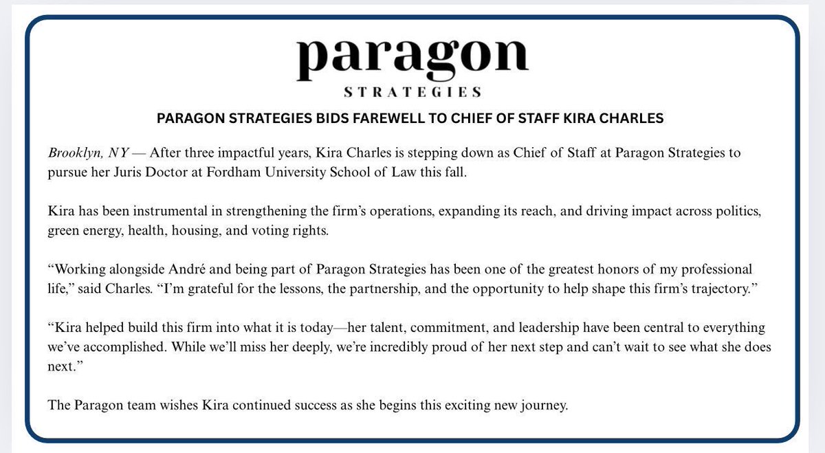 AMRichardson1's tweet image. Wishing Kira continued success as she begins this exciting new journey!